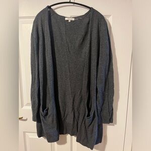 Madewell grey cotton cardigan with pockets